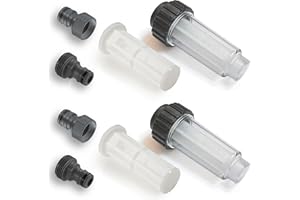 MI:KA:FI Wasserfilter | für Hochdruckreiniger, Gartenpumpe, Gartenbewässerung, Wohnmobil | ¾ Zoll Anschluss | passend zu Kärcher 4.730-059.0 (2x Filter, inkl. Ersatzsieb und Adapter)
