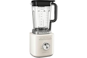 KitchenAid 5KSB2073EPL Pure Power Blender, Mixeur Puissant avec Bol 2L sans BPA, 10 Vitesses et Programmes Automatiques, Porcelain White