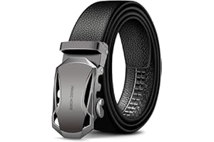 BISON DENIM Gürtel für Männer, Gürtel Ratsche Automatische Schnalle Herrenbekleidung Business Anzug Gürtel Größe Custom 35mm Wide Belt