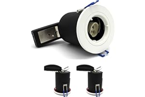 2 X Sanlumia LED Fire Rated Downlight Can GU10 Recessed Ceiling Twist & Lock Downlight IP20 White