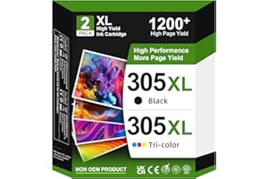 SUNPRINTZ 305XL Ink Cartridges Black and Colour Replacement for HP 305 Ink Cartridges for HP 305XL, Printer Ink 305 XL for DeskJet 2710e 2700 2720e 2800e 2820e 2810e 4120e Envy 6000 6020e 6032e 6010e 6030e