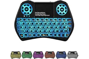 HAIFEN Backlit Mini Keyboard Touchpad Mouse,I9 Mini Wireless Keyboard with Touchpad and Multimedia Keys, USB ports for Android TV Box Smart TV HTPC PS3 Linux Windows OS