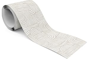 Muralo - Selbstklebende Bordüre - Tapetenbordüre Wandbördure - Dekorative Wandtatto für Wände, Möbel, Decken, Tapeten, Wandverkleidungen, Türen - Abstraktes Boho-Muster - Br.10cm x Hö.300cm