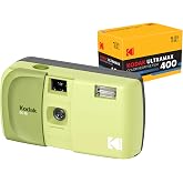 KODAK EC35 35 mm Film Kamera, Yeniden Kullanılabilir, Odaklanmaz, Dahili Flaş, Slayt Kapağı, Başlangı&ccedil; Dostu (Avokado Yeşili)
