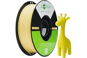 SOLEYIN Alta Velocidad Filamento PLA 1.75mm para impresora 3D 30-300 mm/s, Precisión +/- 0.02mm, Bobina de 1kg (2.2lb), Compatible con La Mayoría de Impresoras 3D FDM, Ultra PLA (Amarillo)