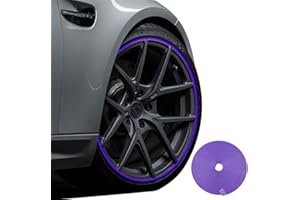 KLZWCP Car Wheel Protection Ring, 8m Wheel Rims Hub Protectors Decor Strip Self-Adhesive Protector Tape, Scratch Resistance Anti-Collision Alloy Wheel Rim Protectors Car Decoration (purple)