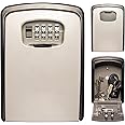 UK Security Supplies Extra Large Wall Mounted Key Safe Lock Box- 4 Wheel Combination Key Lock Box Outdoor