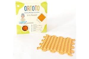 ORTOTO Premium Single Sensory Massage Mat, Puzzle mat, Orthoepedic - Manual Massage Mat (Little Pyramids - Caramel Milk)