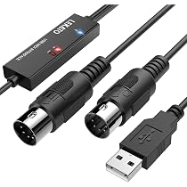 Adattatore MIDI Wireless 2.4GHz – Trasmettitore E Ricevitore Ricaricabile, Latenza Ultra Bassa, Batteria 48 Ore, Per Strumenti Musicali Come Tastiere E Chitarre