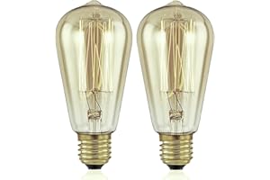 DOREPHINE 2 Pcs Replacement Edison Bulb for Electric Wax Melt Burner, E14 230V 40W Edison Bulb, 2700K Warm White