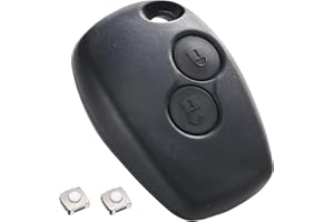 LMD Kit Coque Clé Télécommande Compatible avec Renault Dacia Sandero Duster Lodgy Logan Dokker avec 2 Boutons Switch