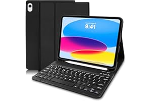 TITITINITA Case with Keyboard for iPad 11th Generation A16 11 inch 2025, UK layout Keyboard Case for 10th Gen 2022, Slim Case with Detachable Bluetooth Keyboard and Pencil Holde for iPad 11/10 Gen, Black
