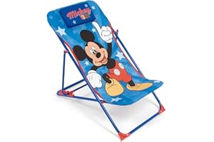 ARDITEX Chaise Longue Pliante 43x74x61cm de Disney-Mickey