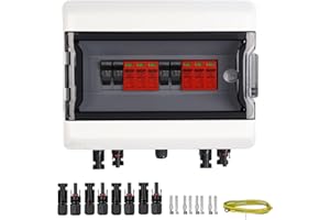 GTYORUS Überspannungsschutz PV Solar Blitzschutz 3P DC 1000V,IP65 Wasserdichtes PV Anschlusskasten DC 1000V 32A Sicherungskasten,2 String 13 Module für PV Anlage Photovoltaik (2 in 2 out)