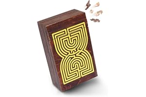 Logica Spiele Art. Labyrinth Puzzle Box - Geheimschachtel - Schwierigkeit 5/6 Unglaublich - Geschenkbox - Denkspiel aus Holz - Knobelspiel - Geduldspiel - Leonardo da Vinci Kollektion