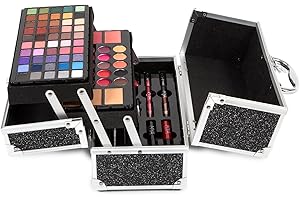 MYA Cosmetics - MYA Travel Glam Maletín Maquillaje Completo Profesional 50 Sombras de Ojos + 15 Brillos de Labios + 3 Correctores