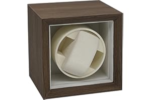 FEIBRAND Automatic Watch Winder, Watch Winder Box Single Watch Winders for 1 Watches Self Winding Watches Shaker Spinner Wooden Watch Turner Rotator Display Case with Quiet Motor Auto Watch Turner USB Powered
