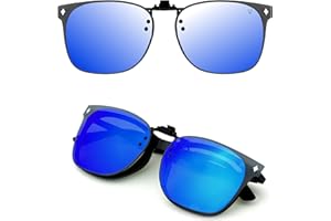 CREYESTAL Nakładki Przeciwsłoneczne z Polaryzacją na Okulary Korekcyjne, Podnoszony i Ultra Lekki, Klipsy Przeciwsłoneczne,100% Anti-UV, Certyfikat CE