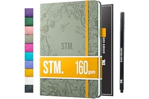 Scribbles That Matter A5 Bullet Dotted Journal + Stylo gratuit! Ton carnet a5 pointillés Couverture rigide 160 g/m², 150 papier épais résistant aux saignements pour le travail (5,75 x 8,5) pouces