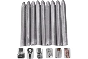 JINJIAR 9PCS Aluminum Welding Rod,Low Temperature Universal Welding Rod,Easy Welding Rod Aluminum,Low Temperature Welding Rods,Universal Welding Wire,Welding Rods,Brazing Rods,Low Melt Solder,Metal Rods