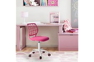 FurnitureR Home Office Stuhl Ergonomischer justierbarer Höhendreher Rolling Computer Executive Stuhl für Home Office Arbeitszimmer, Candy Rosa