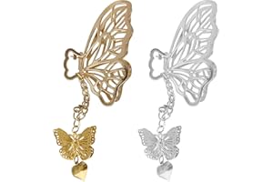 Heiqlay Mollettone Capelli Farfalla Pinze per Capelli Ritaglio in Metallo Antiscivolo Tenuta Forte Confezione da 2 Accessori per Capelli Donna e Ragazza per Capelli Lunghi e Sottili