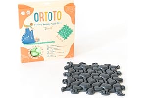 ‎ORTOTO ORTOTO Einzelne sensorische Massagematte, Puzzlematte, orthopädisch, manuelle Massagematte (Steine, Sturmgrau)