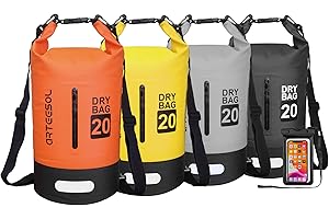 Blackace arteesol 5L 10L 20L 30L Impermeabile Borsa Secca/Borsa Impermeabile con Cinghia Lunga Regolabile per Kayak in Barca Escursione in canoa/pesca/Rafting/Nuoto/Snowboard