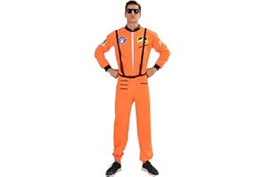 EraSpooky Disfraz de Astronauta para Hombre Adulto Traje de Astronauta Piloto Cosplay,Fiesta de Halloween Traje Divertido para Hombres Adultos