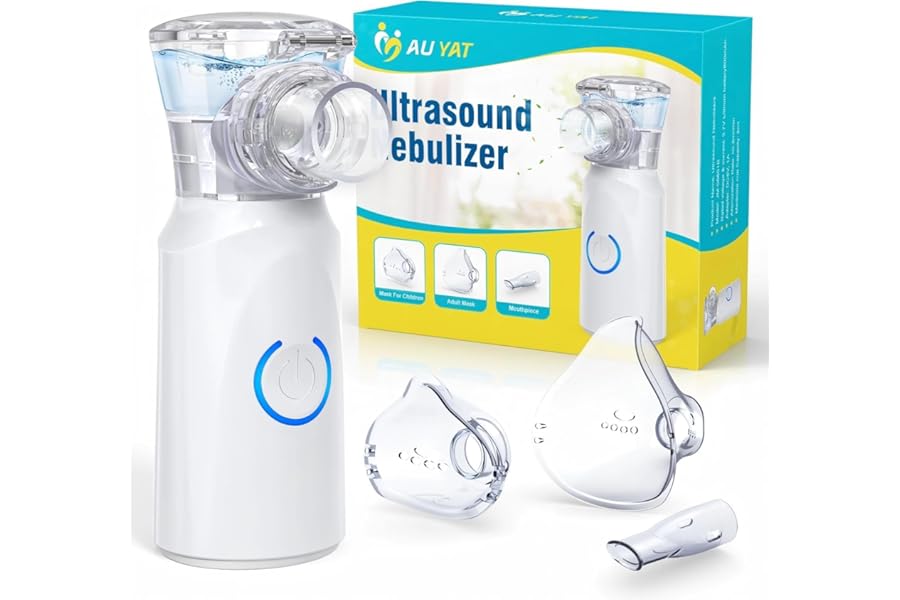 Portable Quiet Aerosol Aerosol Machine for Adults and Children, Rechargeable Portable Aerosol with 2 Masks and Snorkel, 2 Adjustable Modes, Aerosol Device for Travel and Home Use