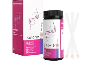 SLIAXINT 100 st ketostestremsor ketontestning ketonpinnar - snabb mätning ketoner kontroll fettförbränning, klar färgläsning för ketogen kost, hem, hälsa, spårning