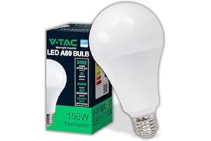 V-TAC Lampadina LED A80 con Attacco E27 20W (Equivalenti a 150W) - 2452 Lumen - Lampadine LED con Massima Efficienza e Risparmio Energetico - Luce Bianca Fredda 6500K
