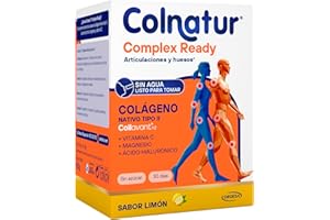 Colnatur Complex Ready Sabor Limón| 30 Sticks Monodosis | Colágeno con Magnesio, Ácido Hialurónico y Vitamina C Listo Para Tomar | Envase para 30 días