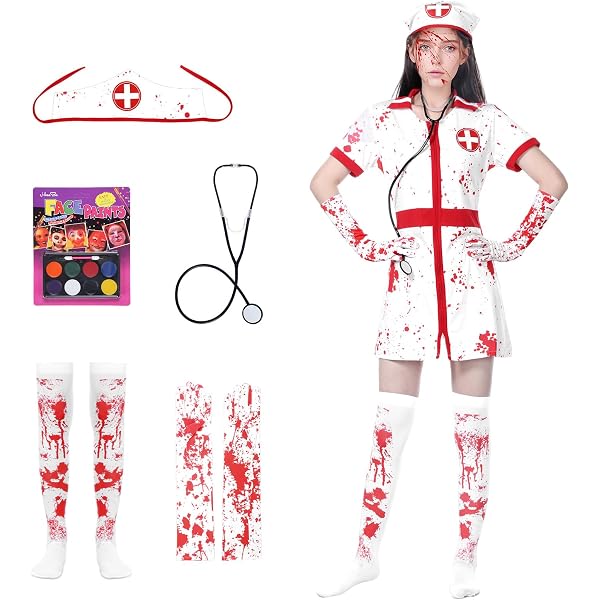 Amscan Zombie-Krankenschwester Kostüm Gr. 44-46 – Gruselige Halloween-Verwandlung Für Unisex