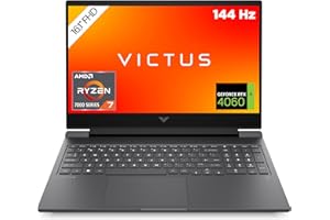 ‎HP HP Victus Gaming Laptop | 16,1" FHD 144 Hz Display | AMD Ryzen 7-7840HS | 16 GB DDR5 RAM | 512 GB SSD | NVIDIA GeForce RTX 4060 | Windows 11 Home | QWERTZ Tastatur | schwarz