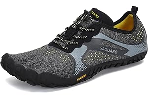 SAGUARO Herren Damen Barfußschuhe - Atmungsaktiv rutschfest Barfussschuhe - mit Breite Zehenbox und Zero-Drop Sohle,Gr.35-48 EU
