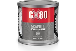 CX80 | 500g Graphitschmiermittel | Hochtemperatur-Schmierfett mit 15 % Graphit | wasserbeständig & korrosionshemmend | für offene Getriebe, Bau- & Landmaschinen, Ofenketten