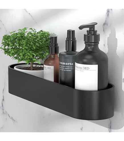 White Marble Corner Shower Shelf For Bathroom, 9'' X 9'' X 0.8'' Faux Marble Corner Shelves For Bathroom Wall Mounted Both Side Polished (1, White