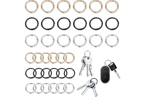 Roosea 36 PCS Round Carabiner Round Spring O Ring Zinc Alloy Spring O Rings Trigger Spring O Rings Silver Black Gold Spring Rings 20mm 25mm Round Spring Snap Clip for Handbag Shoulder Strap Keychain