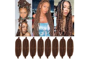 Leeven 30# Springy Afro Twist do przedłużania na sztuczne loki, 8 opakowań, włosy wstępnie rozdzielone, sprężynowe skręcane, do postarzania afro, kręcone kręcone marley, 30#