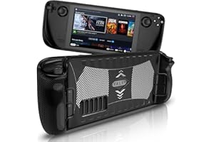 DLseego Protective Case for Valve Steam Deck, TPU Shell Compatible with Valve Steam Deck Console 2021, Shockproof, Non-Slip Anti-Collision Handle Cover, Black