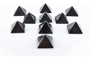 SN NATURSTEIN UG - Pirámides Shungit pulidas | Gema y Piedra curativa originaria de Carelia - 4 cm x 10