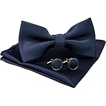 Vlinderdas/Zelfstrikker - 6cm - 100% microfiber - donkerblauw/goud | Budget Tie