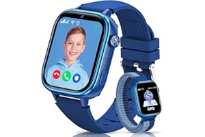 SWGOTA 4G Reloj Inteligente Niño con GPS y Teléfono, Smartwatch Niños con Videollamadas, Mensajes, Modo Escuela, SOS, IP68 Impermeable, Despertador, Podómetro - Regalo Ideal para Niños y Niñas (Azul)