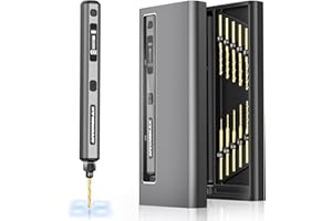 Mini trapano elettrico a 5 velocità, ARROWMAX 10 punte piccole con scatola in alluminio, display OLED, luci LED, set di punte in resina per la creazione di gioielli, plastica, legno (SDS ULTRA)