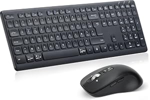 CITLLA M9300 Combinaison sans Fil Clavier et Souris, récepteur USB 2 en 1 et Deux Bluetooth, Clavier muet Multi-Appareil, pour Ordinateur, Ordinateur Portable, Bureau, Travail