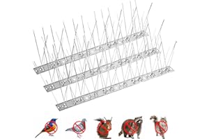 Bynccea Vogelabwehr Edelstahl Taubenabwehr Spikes, Langlebige Vogelspikes Zaunspikes Vogelabschreckung Spikes für Anti-Krähen, Möwen und kleine Vögel（4.6Meter）
