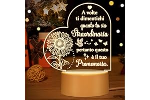 Aonveki Regali per Donna, Regalo Donna Amica Mamma Compleanno, Incisione Luci Notturne Inspiranti, Regali Inspiranti per Amica Sorella Madre Moglie Colleghe