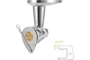 Kenwood KAX92.A0ME Accessorio Torchio Pasta per Impastatrice Planetaria, Torchio estrusore tagliapasta in acciaio inox, facilmente smontabile per agevolare la pulizia, compatibile e adattabile