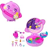 Polly Pocket Bebek ve Oyun Seti, Planet Polly Outer Space Compact, 1 Mikro | Taşınabilir Seyahat Oyuncak, 1 Mikro Bebek, Pet 
